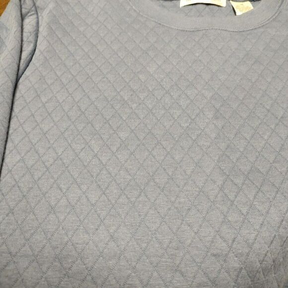 New Hasting & Smith Blue Diamond Designed Long Sleeve Top Women's M - Picture 2 of 2